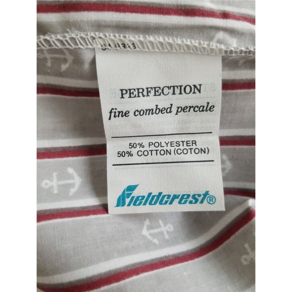 Vintage Fieldcrest Perfection Pillow Case, Anchors and Stripes - Picture 10 of 11
